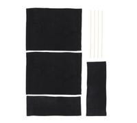 CONGARTENO Remplacement du siège de Chaise Pliante, Housse de Rechange en Toile Noire, 2 Sets, Compatible avec Chaise de réalisateur et Fauteuil metteur scène, Installation Facile, Style