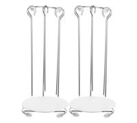 CONGARTENO Support Suspendu en Acier Inoxydable Pratique et Détachable 2 Ensembles Plateau Récupérateur pour Brochettes pour Barbecue pour Cuisson en Plein Air