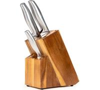 Coninx bloc à couteaux en bois sans couteaux - Porte-couteaux de Coninx - Bloc à couteaux en bois d'acacia foncé