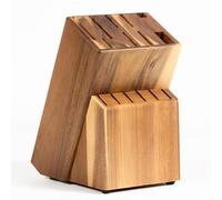 Coninx Bloc Couteaux En Bois d'Acacia Sans Couteaux Pour 15 Couteaux | Rangez Jusquà 15 Couteaux Et Une Paire De Ciseaux Dans Un Élégant Bloc En Bois d'Acacia