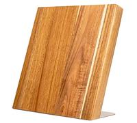 Coninx Bloc Couteaux Magnétique En Acacia Sans Couteaux 27.5x27.5cm | Rangez Vos Couteaux De Cuisine En Toute Sécurité Avec Un Support Élégant En Acacia À Aimant Puissant