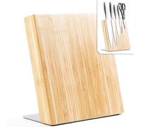 Coninx Bloc Couteaux Magnétique En Bambou Sans Couteaux 23 x 22 cm | Rangez Vos Couteaux De Cuisine En Toute Sécurité Avec Un Support Élégant En Bambou À Aimant Puissant