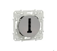 Schneider Electric – Prise téléphone conjoncteur T Odace – Gris aluminium
