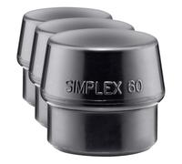Conmetall WHA3202060 Embout pour maillet 60 mm Noir (Lot de 3)