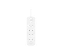 Belkin Multiprise USB avec Protection Contre Les surtensions à 8 Prises CA, Montage Mural, câble de 2 m, 2 Ports USB-C PD à Charge Rapide, LED d'état, 900 Joules de défense électrique