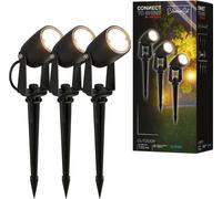 CONNECT TO SHINE Kit d'extension Iris avec jeu de 3 projecteurs LED de jardin, IP65