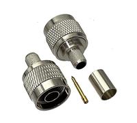 Connecteur 10pcs N Bouchon mâle SECKP RG5 RG6 LMR300 RG304 câble Rf Terminaux de fil coaxial droit