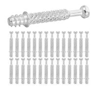 Connecteur à Came 40mm 200 Pièces pour Meubles | Vis à Cheville Filetées, Technologie Moletée Auto Taraudeuse, pour Armoire et Panneau de Particules