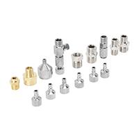 Connecteur à dégagement rapide pour aérographe 15 pièces ensemble d'adaptateurs pour aérographe Kit de connecteur de raccords de déconnexion rapide pour aérographe en acier inoxydable