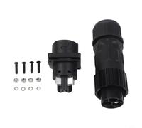 Connecteur aéronautique 80 A 600 V 3 broches IP67 étanche, nylon V-0 ignifuge pour stockage d'énergie, connecteur pour câble Ø10-19 mm