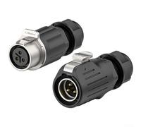 Connecteur aéronautique LP-20 2P 3P 4P Pin IP68 Connecteur de câble circulaire étanche pour équipement industriel marin - Borne de signal d'alimentation en alliage de zinc (EW-LP20-3P)