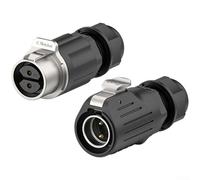 Connecteur aéronautique LP-20 2P 3P 4P Pin IP68 Connecteur de câble circulaire étanche pour équipement industriel marin - Borne de signal d'alimentation en alliage de zinc (EW-LP20-2P)