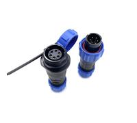 Connecteur aéronautique SP13 6 Broches, mâle et Femelle Connecteur de câble IP68 étanche à 6 Broches Connecteur Rond en Ligne de Type Aviation 125V 5A 18AWG