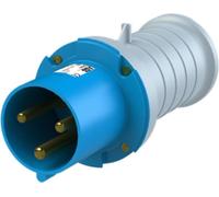 Connecteur Amphenol 63 ampères CEE à 3 broches (2P+PE) mâle, codage 6h bleu 200/250 V fréquence 50 et 60 Hz - 1 pièce
