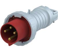 Connecteur Amphenol 63 ampères CEE à 4 broches (3P+PE) mâle, codage 6h rouge 380/415 V fréquence 50 et 60 Hz - 1 pièce