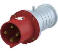 Connecteur Amphenol 63 ampères CEE à 4 broches (3P+PE) mâle, codage 6h rouge 380/415 V fréquence 50 et 60 Hz - 1 pièce