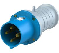 Connecteur Amphenol 63 ampères CEE à 4 broches (3P+PE) mâle, codage 9h bleu 200/250 V fréquence 50 et 60 Hz - 1 pièce