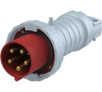Connecteur Amphenol 63 ampères CEE à 5 broches (3P+N+PE) mâle, codage 6h rouge 200/346 V à 240/415 V fréquence 50 et