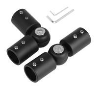 Connecteur Angle Tringle Rideau 19mm Lot de 2 - 2 pièces, inox, 19mm - connecteur tringle rideau coude 90-180 degres flexib Lumiryn