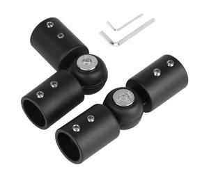 Connecteur Angle Tringle Rideau 19mm Lot de 2 - 2 pièces, inox, 19mm - connecteur tringle rideau coude 90-180 degres flexib Lumiryn