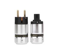 Connecteur Audio Schuko Mâle Plaqué Or Hifi Figure 8 IEC C7 + Prise Femelle C7 IEC, Prise UE