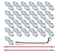 Connecteur Clôture Électrique avec Fils pour cuivre Silicone | Acier galvanisé , résistance rouille, usage extérieur intensif, montage rapide, kit complet