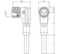 Connecteur confectionné pour capteurs/actionneurs M12 Lutronic 1205 12 315 5m 1121 femelle, coudé 5.00 m Nombre de pôles: 12 1 pc(s)