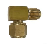 Connecteur coudé à 90° pour chauffage au gaz basse pression - Raccord évasé pivotant femelle vers mâle de 0,95 cm, adaptateur de tuyau en laiton pour chauffage diesel et systèmes de propane