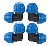 Connecteur Coudé A En Plastique PE 32Mm À 32Mm 4 Pièces Raccord Pour Tuyaux Accessoires De Connexion Hydraulique Adaptateur De Joint Tubulaire Angulaire