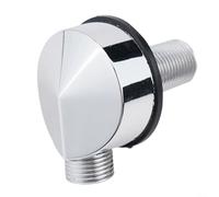 Connecteur coudé de sortie de douche finition chromée / 5,1 cm raccord mural standard britannique adaptateur de tuyau rond pour systèmes de vanne dissimulés luminaire de plomberie de salle de bain