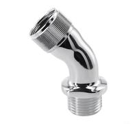 Connecteur coudé en laiton massif 1/2" | Angle de décalage de 45 degrés, noyau en laiton massif, finition chromée, empêche les fuites, s'adapte aux tuyaux standard