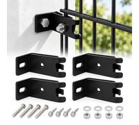 Connecteur d’Angle pour Clôture Rigide Double Fil, Raccord Anthracite pour Panneaux Grillage Rigide, Support de Fixation pour Clôtures Légères et Lourdes, Jardin, Mur et Maçonnerie