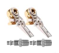 Connecteur d'Air en Laiton 1/4 NPT avec Clip | Raccord Rapide pour Compresseur d\'Air et Tuyau, Buse de Gonflage pour robuste pour Pneus de pour voiture, Installation par