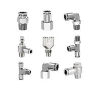 Connecteur d'air pneumatique en acier inoxydable 304, raccord PC/PCF/PL/PB/SL/PLF 4mm 6mm 8mm 10mm 12mm, filetage 1/4 '1/8' 3/8' 1/2', 1 pièce(8-01,PC)