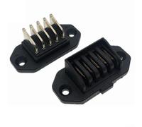 Connecteur d'alimentation 30 A 5 broches mâle femelle boîtier en nylon 180 degrés entrée de câble noir IP01 60 V bloc terminal industriel pour chargement de batterie (mâle + femelle)