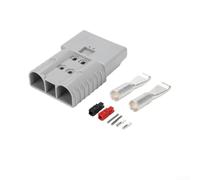 Connecteur d'alimentation 320 A 1000 VDC pour chariot élévateur solaire Ev RV Heavy Duty étanche IP67 Bornier avec contacts en cuivre plaqué argent Gris