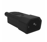 Connecteur d'alimentation recâblable IEC C14 mâle 3 broches, adaptateur de câble d'alimentation pour ordinateur, 10 A, 250 V, connecteur noir