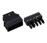 Connecteur d'alimentation WAGO WINSTA MIDI Série WINSTA MIDI femelle, droit Nbr total de pôles: 2 + PE 25 A noir 1 pc(s