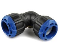 Connecteur d'angle 90°, isiflo, 63x63 mm, système à connexion rapide, en polyamide, pour tubes en PE, 1 pièce.