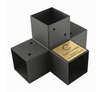 Connecteur d'angle en X | Connecteur de poteau 4 voies | Sabot de poteau | Rallonge pour toiture de terrasse 100 x 100 mm
