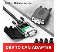 Connecteur DB9 sans soudure vers CAN, adaptateur DB 9 femelle vers CAN avec résistance terminale de 120 ohms, prise RS232 femelle 9 broches sans soudure DB9 to CAN
