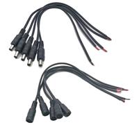 Connecteur DC, compatible avec les rubans LED, construction durable, 5 paires de connecteurs mâle/femelle de 30 cm