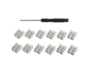 Connecteur de bande LED sans soudure - 2 broches - 10 mm - Borne à vis (10 | Design de bornes à vis, installation sans soudure, compatible avec 5 V-24 V, idéal pour les projets de bricolage