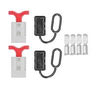 Connecteur de batterie, connexion rapide, accessoires de faisceau de câbles, 50A 1236VDC avec poignée pour treuils, équipement électrique, cuivre plaqué argent, PC gris