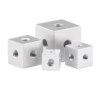 Connecteur de bloc de fixation de cube en aluminium 4 pièces