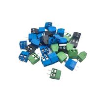 Connecteur de bornier à vis Kf350-2p 3p 3.5mm 300v 10A, pas 2 3 broches épissées, PCB enfichable, 50 pièces(Black,3P)