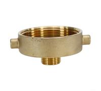 Connecteur de bouche d'incendie en laiton avec entrée femelle 2-1/2 NST/NH et sortie mâle 3/4 GHT pour pont de système d'eau (2-1/2 NH x 3/4 GHT)