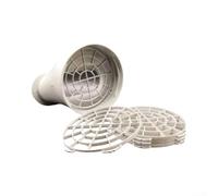 Connecteur de buse plat de 150 mm pour climatiseurs portables, adaptateur de tuyau AC rond à plat amovible avec moustiquaire en maille, raccord d'aération en ABS pour tuyau d'aération AC