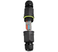 Connecteur de câble 32 A 250 V étanche avec coque scellée, 2 entrées et 2 | Borne à levier interne, format de jonction en ligne pour jardins