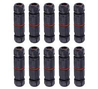 Connecteur de Câble Électrique Étanche IP68 - 10PCS pour Boîte de Jonction Extérieure, 3 Broches, Prise de Courant